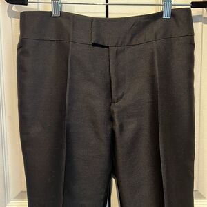 Ross Mayer Black Wool/Silk Blend Cigarette Style Lined Pants Size‎ 2 Nwt